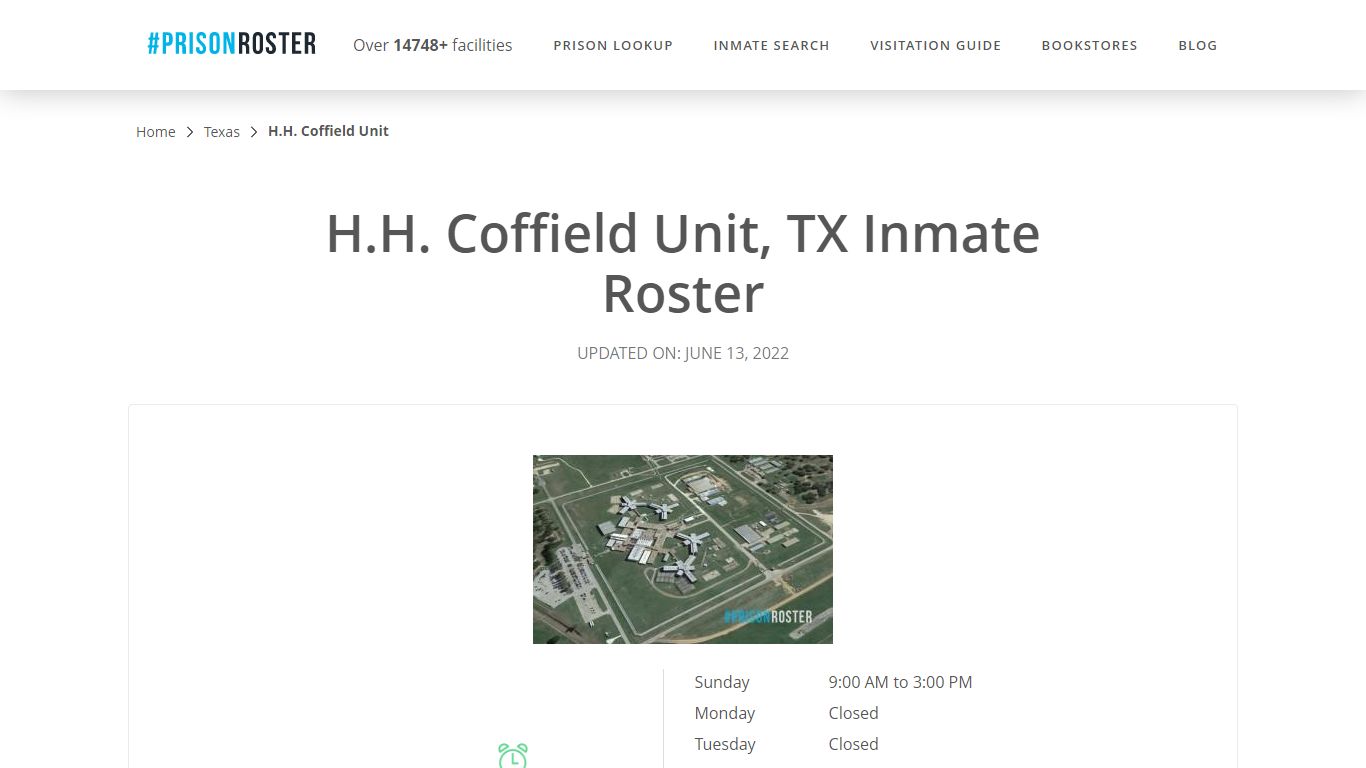 H.H. Coffield Unit, TX Inmate Roster